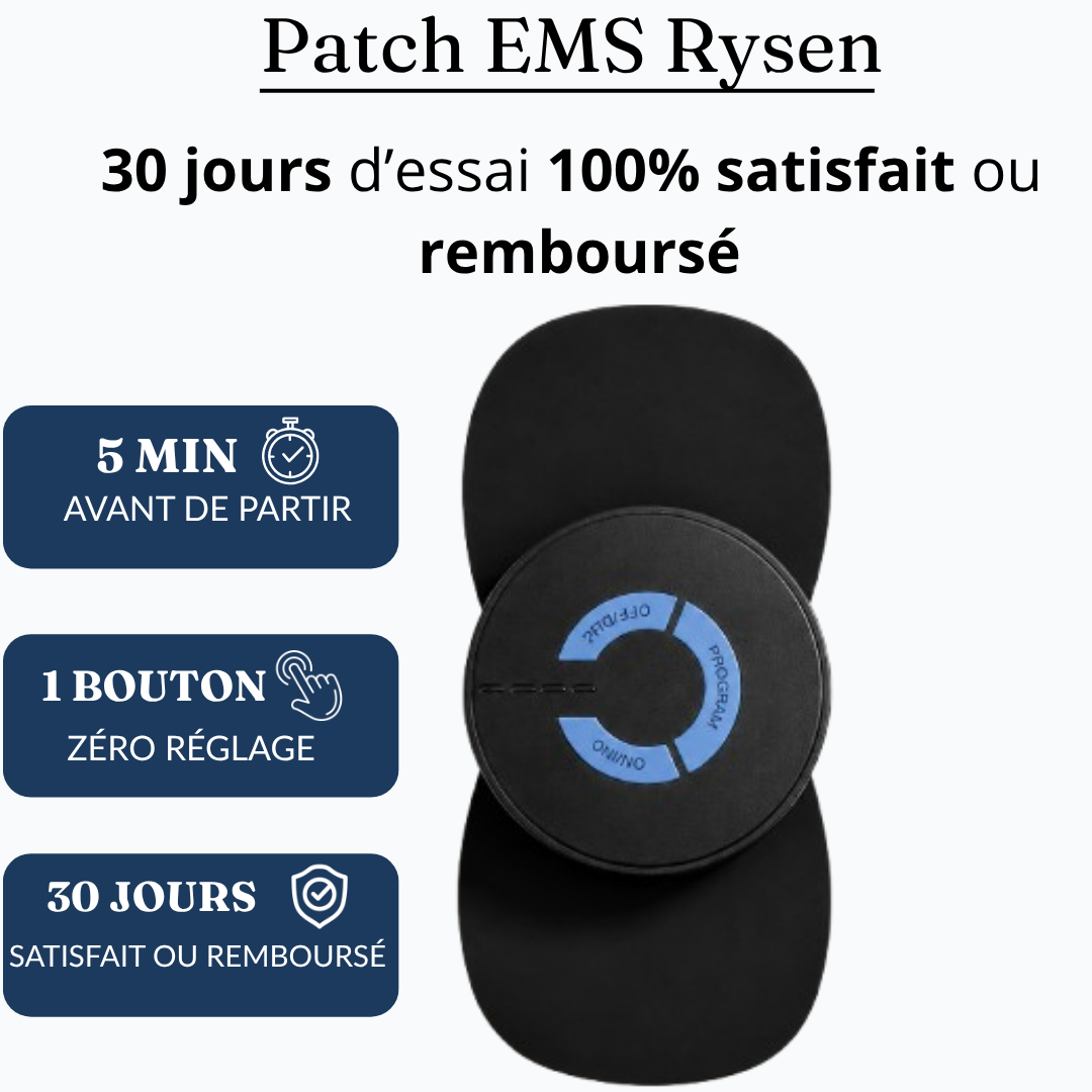 Rysen — Patch EMS sans fil · Prépare tes muscles avant l'effort
