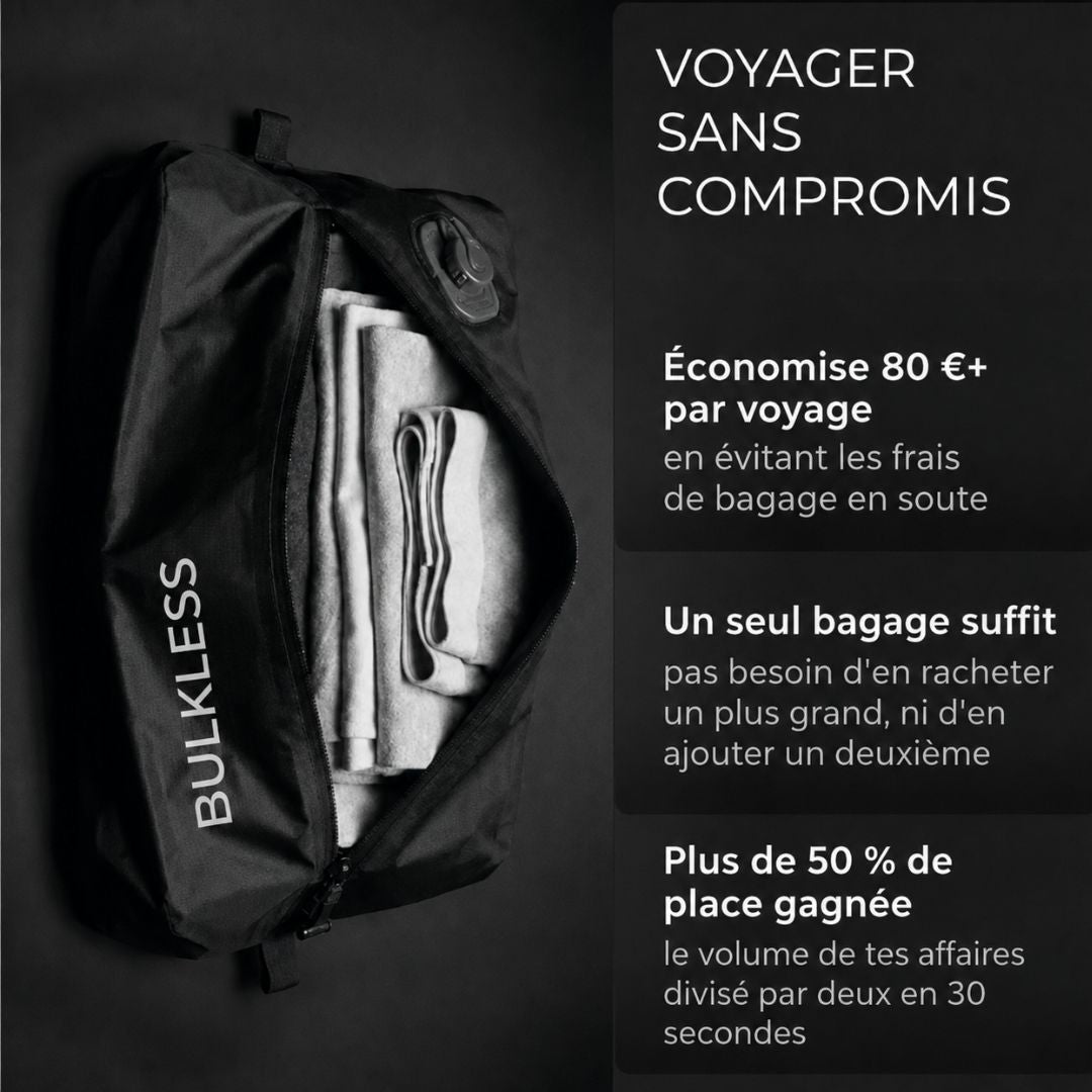 Sac de compression sous vide + Pompe rechargeable USB-C