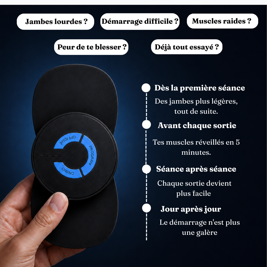 Rysen — Patch EMS sans fil · Prépare tes muscles avant l'effort